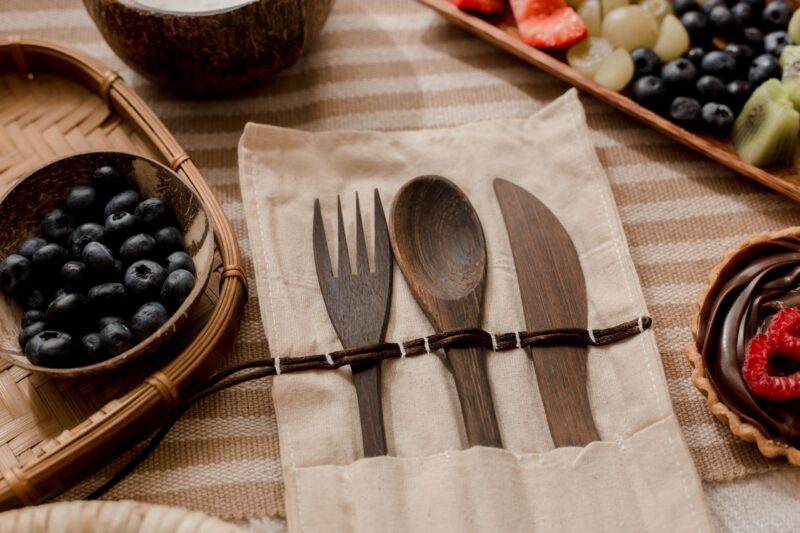 Children's Wooden Utensil Set