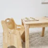 Solid Timber Table with 2 Toddler Chairs - 031089