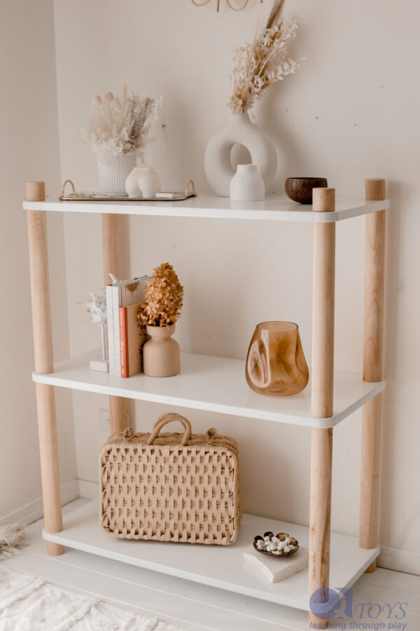 White Three Tier Bookshelf